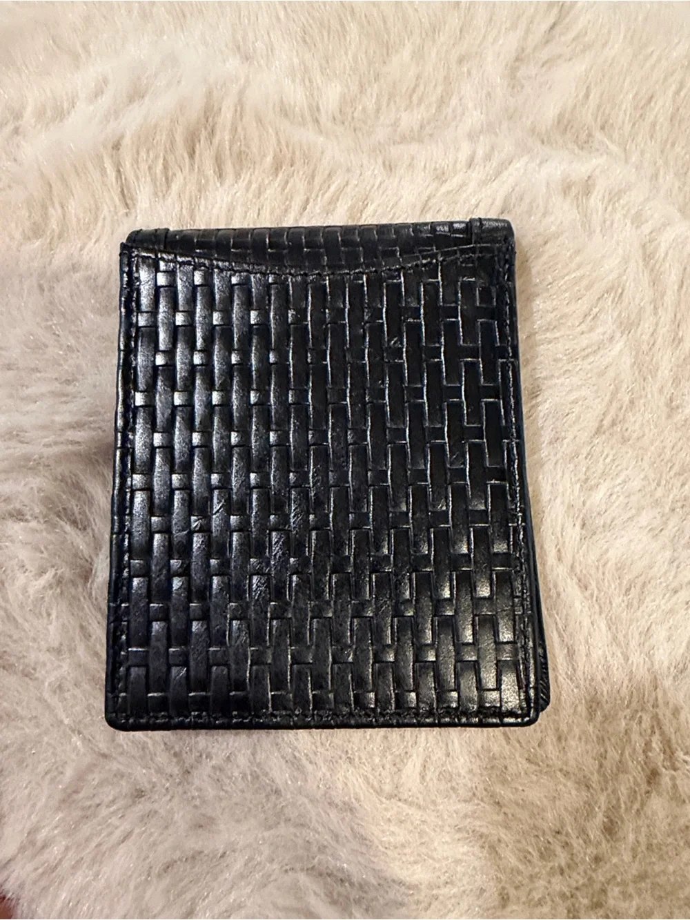 Castello Leather Black Card Sleeve Wallet